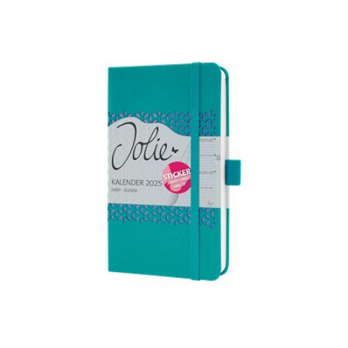 Sigel Naptár A6 heti kemény boritó Jolie csillogó türkiz (2025)