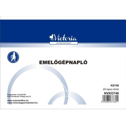 Victoria Emelőgépnapló 25lap A5 darab!