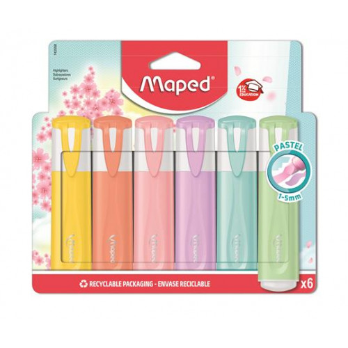 Maped Szövegkiemelő készlet 1-5mm Fluo Peps Quality 6 különböző pasztell szín