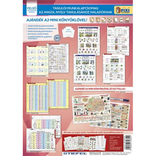 Stiefel Tanulói munkalap csomag 5 munkalap 1 alátét filc Angol haladóknak
