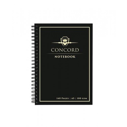Concord Spirálfüzet A5 vonalas 70lap fekete