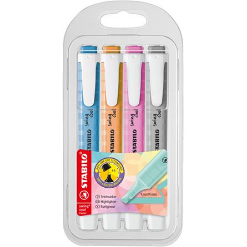 Stabilo Szövegkiemelő készlet 1-4mm Swing cool Pastel 4 különböző szín