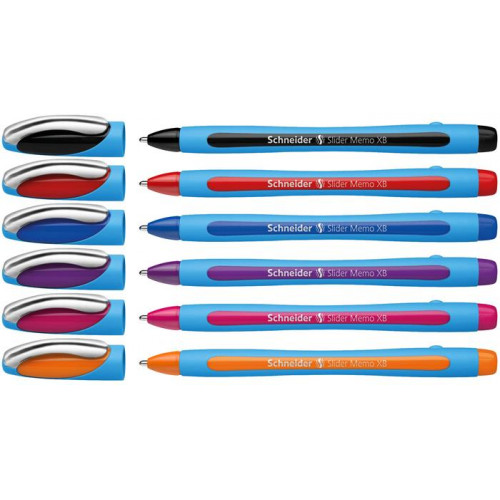 Schneider Golyóstoll készlet 0,7mm kupakos Slider Memo XB vegyes színek