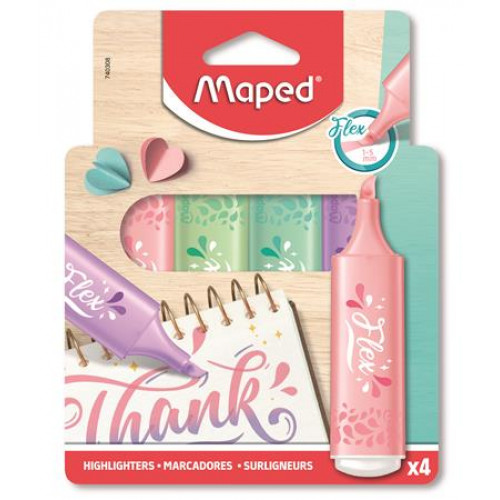 Maped Szövegkiemelő készlet 1-5mm Fluo Peps Flex Pastel pasztell szín vegyes készletek