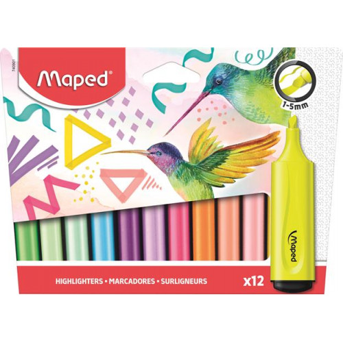 Maped Szövegkiemelő készlet 1-5mm Fluo Peps Assorted 12 különböző szín