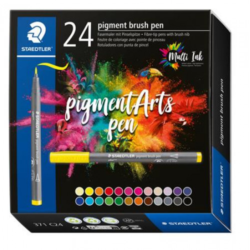 Staedtler Ecsetirón készlet Pigment brush 371 24 különböző szín