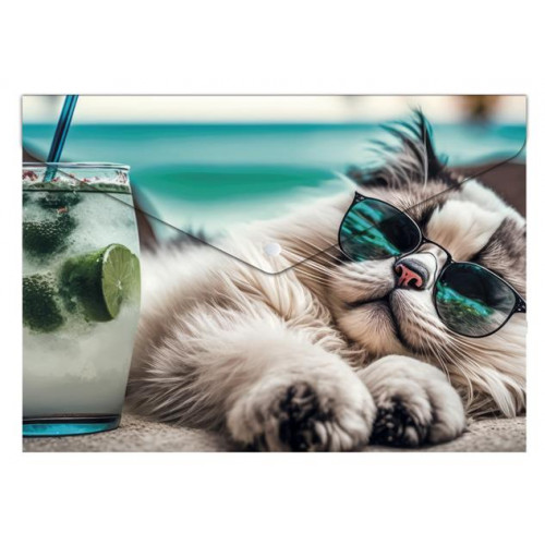 Panta Plast Irattartó tasak A5 PP patentos 180mikron Chillout cat