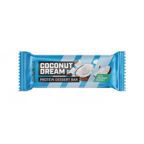 BioTechUSA Fehérjeszelet gluténmentes 50g Protein Dessert Bar Coconut Dream
