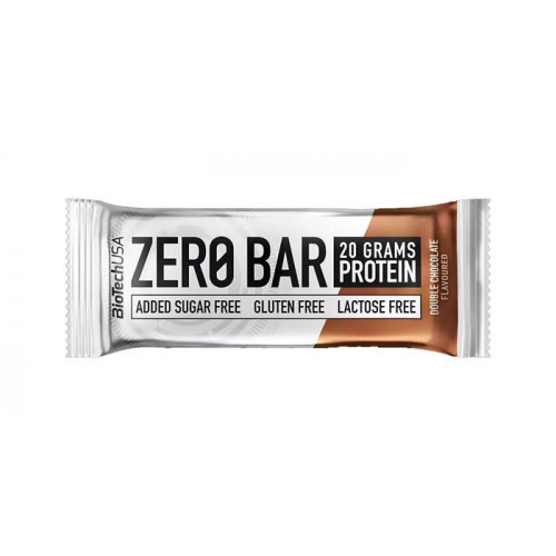 BioTechUSA Fehérjeszelet gluténmentes 50g Zero Bar dupla csokoládé