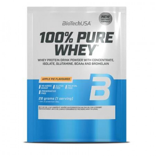 BioTechUSA Tejsavó fehérjepor 28g 100 Pure Whey almás pite