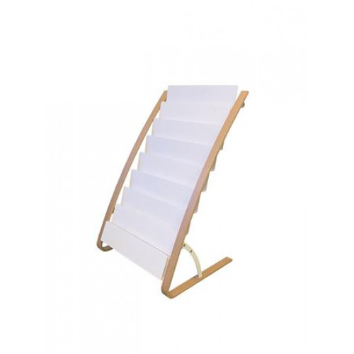 Alba Katalógustartó 8x2 rekeszes fa/fehér