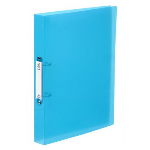 Viquel Gyűrűs könyv 2 gyűrű 40mm A4 maxi PP cserélhető címke Propyglass kék