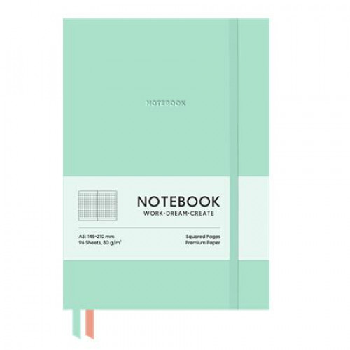 Shkolyaryk Jegyzetfüzet A5 kockás 96lap puhafedeles Genius Türkiz