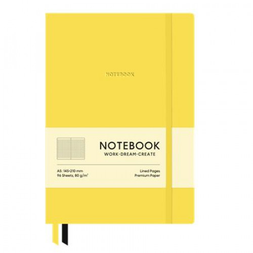 Shkolyaryk Jegyzetfüzet A5 kockás 96lap puhafedeles Genius Citrom