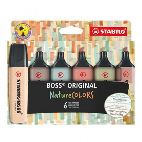 Stabilo Szövegkiemelő készlet 2-5mm BOSS original NatureColors 6 különböző szín