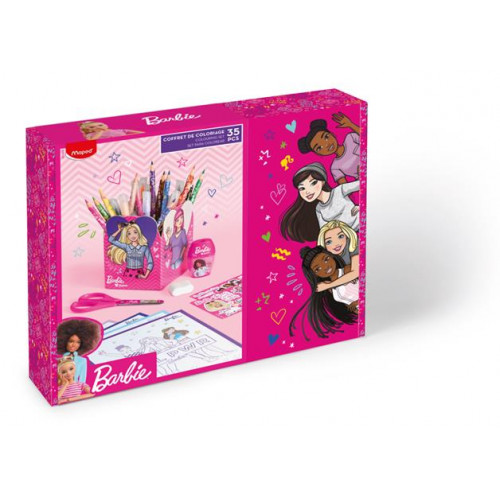 Színező készlet ajándékdoboz Maped Barbie 35 darabos