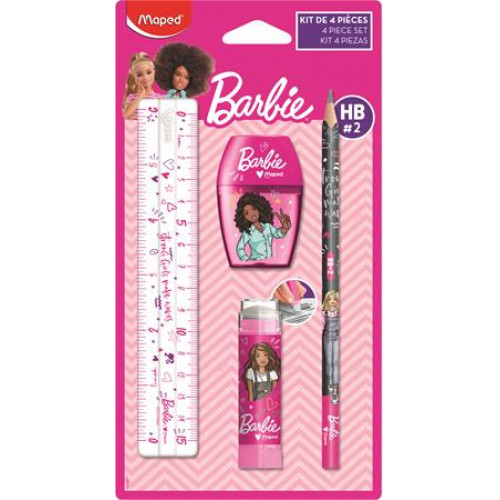 Írószer készlet 4 darabos Maped Barbie