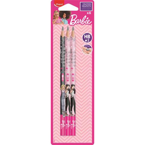 Grafitceruza HB háromszögletű Maped Barbie 6 darab