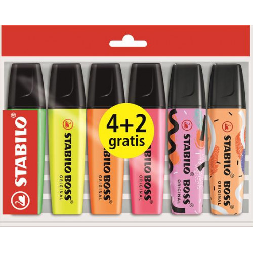 Stabilo Szövegkiemelő készlet 2-5mm Boss Original 4+2 különböző szín