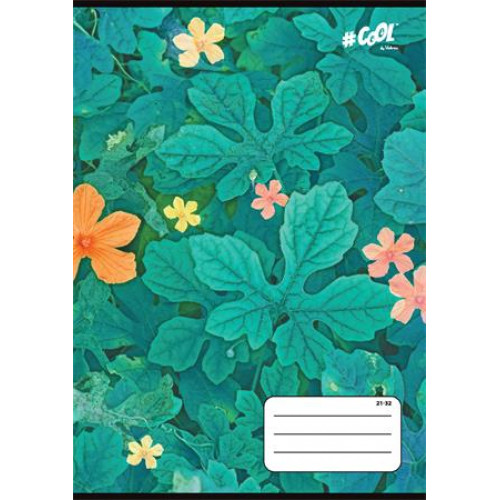 Cool By Victoria Füzet tűzött A5 vonalas 32lap 4-8. osztály Floral garden 21-32