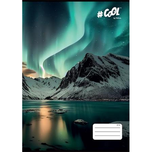 Cool By Victoria Füzet tűzött A4 kockás 32lap Aurora borealis 87-32