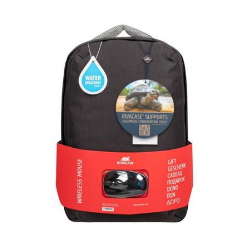 Rivacase Notebook hátizsák 15,6 vezeték nélküli egérrel Prater 7563 fekete