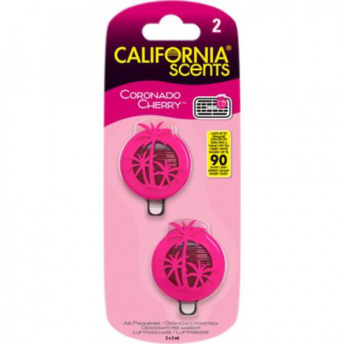 California Scents Autóillatosító mini diffúzer 2x3ml Coronado Cherry