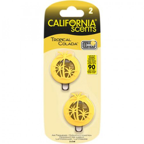 California Scents Autóillatosító mini diffúzer 2x3ml Tropical Colada