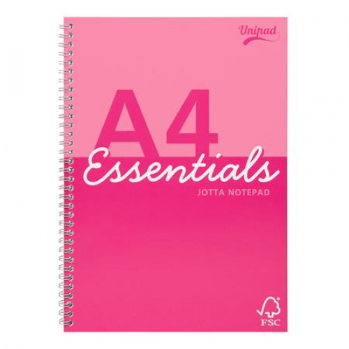 Pukka Pad Spirálfüzet A4 vonalas 80lap Unipad Essentials Jotta vegyes