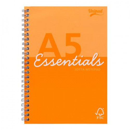 Pukka Pad Spirálfüzet A5 vonalas 80lap Unipad Essentials Jotta vegyes