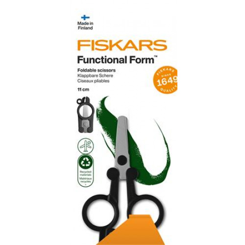 Fiskars Olló összecsukható 11cm Functional Form Renew fekete