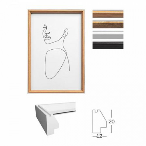 Képkeret fa 20x30cm Silhouette fekete