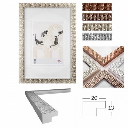 Képkeret műanyag 10x15cm Mosaic pezsgő