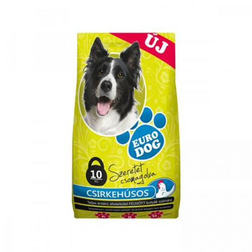 Eurodog Kutyaeledel száraztáp 10kg csirke