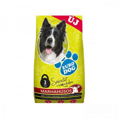 Eurodog Kutyaeledel száraztáp 3kg marha