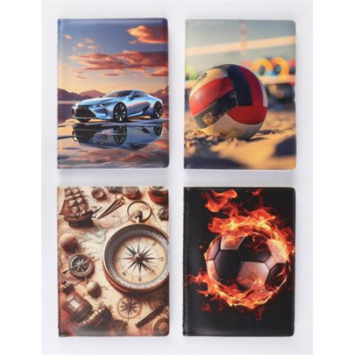 Igazolványtartó álló 16 betét lappal mintás PVC Okmányok fiú