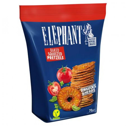 Elephant Chips-tallér 70g paradicsomos-fűszeres