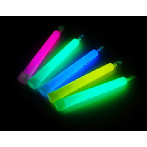 Sötétben világító rúd 15x1,5cm műanyag neon szín