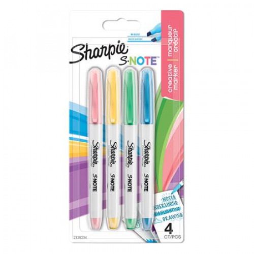 Sharpie Rostirón készlet vágott S-Note 4 különböző szín
