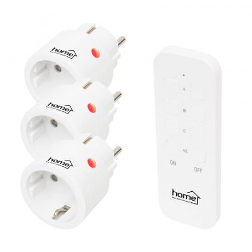 Home Dugalj szett 3 aljzat távirányítóval 2300w fehér