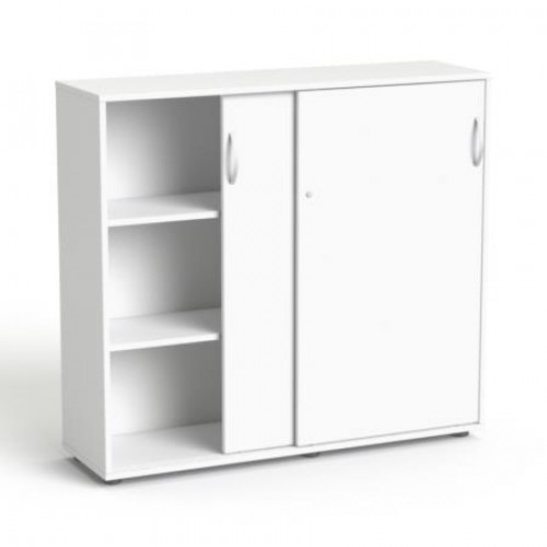 Mayah Szekrény 3 rendező magas tolóajtós polcos Freedom SV-13 fehér