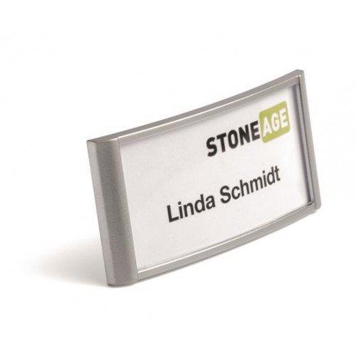 Durable Névkitűző 34x74mm mágneses CLASSIC ezüst