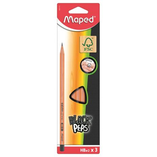 Maped Grafitceruza HB háromszögletű BlackPeps