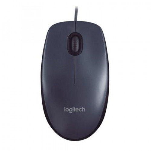 Logitech Egér vezetékes optikai normál méret USB M90 sötétszürke