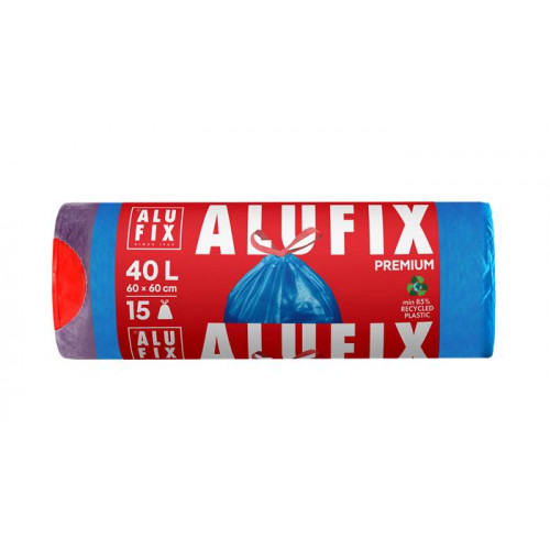 Alufix Szemeteszsák zárószalagos 40l 15db 60x60cm 20mikron kék