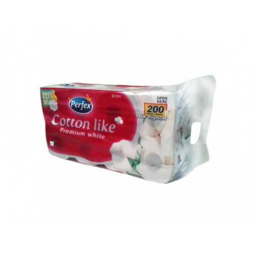 Perfex Toalettpapír 3 rétegű 16 tekercses Cotton like