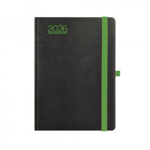 Toptimer Naptár tervező A5 napi Nero fekete-zöld (2026)