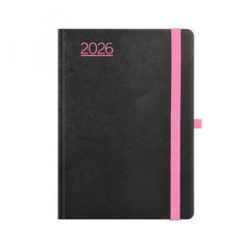 Toptimer Naptár tervező A5 napi Nero fekete-pink (2026)