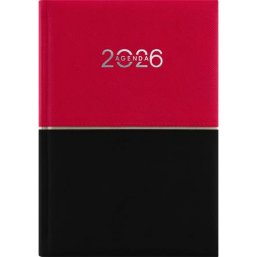 Dayliner Naptár tervező A5 napi Contrast piros-fekete (2026)