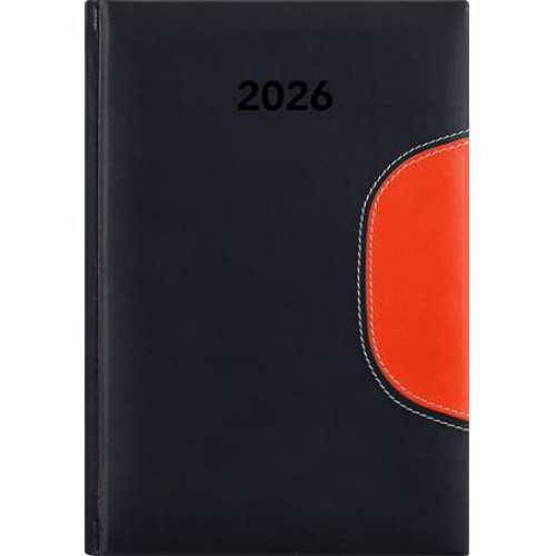 Dayliner Naptár tervező A5 napi Memphis fekete-narancs (2026)